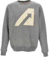 AUTRY Graphic Print Crewneck Sweatshirt Gray Long Sleeve SWIM407M AUTRY Graphic Print Crewneck Sweatshirt Gray Long Sleeve SWIM407M