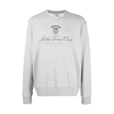 AUTRY Gray Crewneck Sweatshirt with Letter Graphic Print SWTMA967