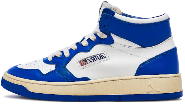 AUTRY Sneakers Kulit Tinggi 'Putih Biru' AUMM-WB15 Buy AUTRY Sneakers Kulit Tinggi 'Putih Biru' AUMM-WB15