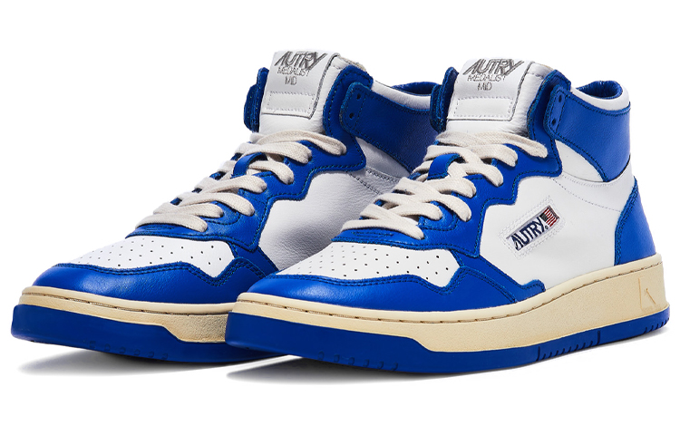 Lookbook Zapatillas Altas de Cuero AUTRY 'Blanco Azul' AUMM-WB15
