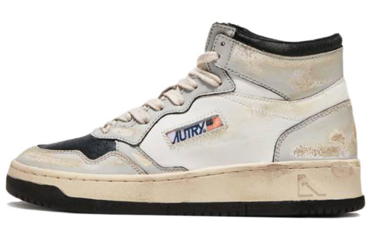AUTRY High-Top Retro 'Distressed Black and White' AVMM-SV21