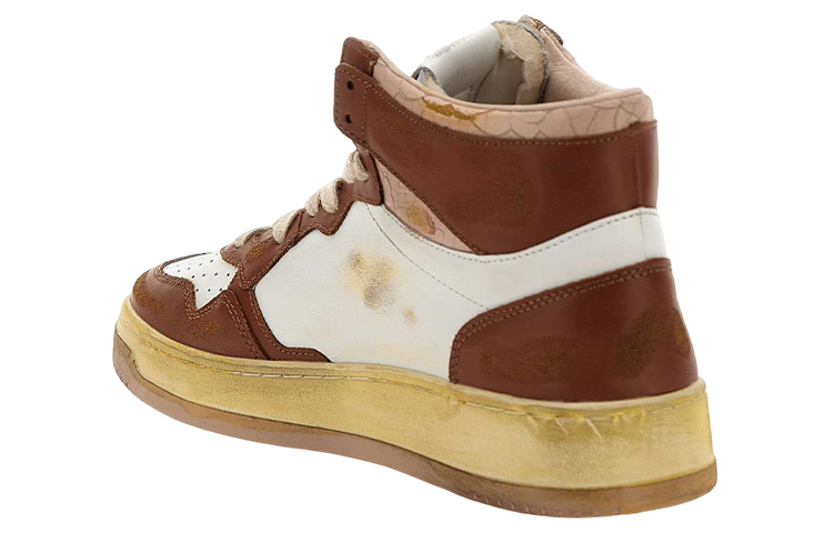 AUTRY High-Top Leather Sneakers 'White Brown' 圖 5
