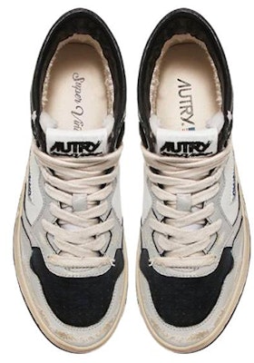 AUTRY 皮革 復古風格高幫 時尚板鞋 男款 白黑色 做舊版 Lookbook AUTRY 皮革 復古風格高幫 時尚板鞋 男款 白黑色 做舊版