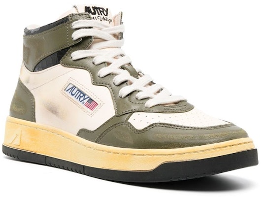 AUTRY Leather High-Top 'Blanco Envejecido Verde' AVMM-SV24 Order AUTRY Leather High-Top 'Blanco Envejecido Verde' AVMM-SV24