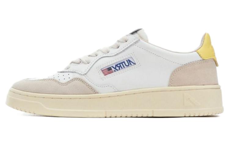 AUTRY Leather Lace-Up 'White Yellow'