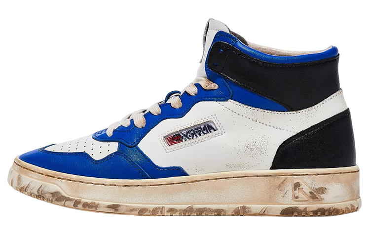 AUTRY Leather Lace-Up 'Distressed White Blue'