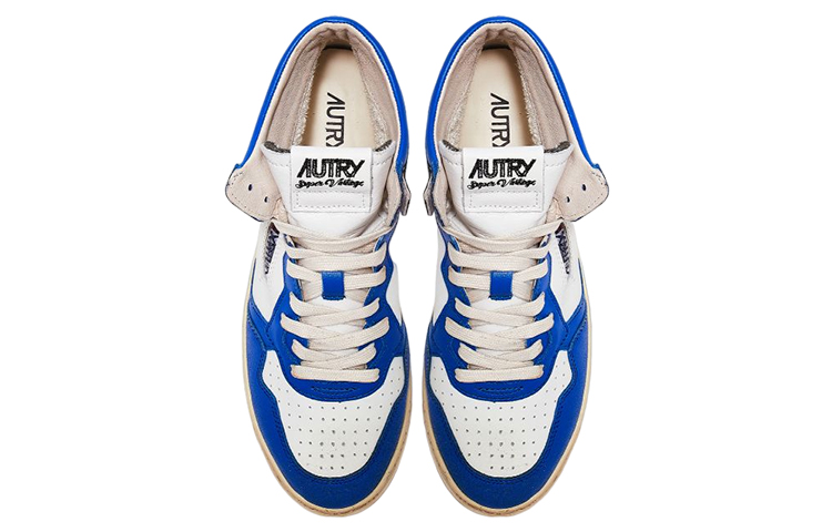 AUTRY Leather Lace-Up 'Distressed White Blue' 圖 3