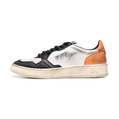AUTRY Leather Low 'White Black Orange'