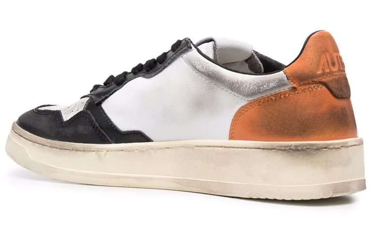 AUTRY Leather Low 'White Black Orange' 圖 3