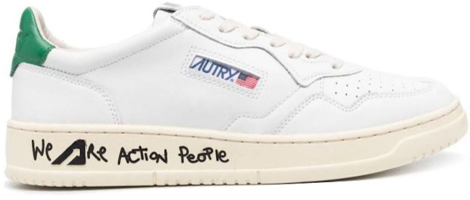 AUTRY Leather Low Top 'White Green' AULM-LD08 Order AUTRY Leather Low Top 'White Green' AULM-LD08
