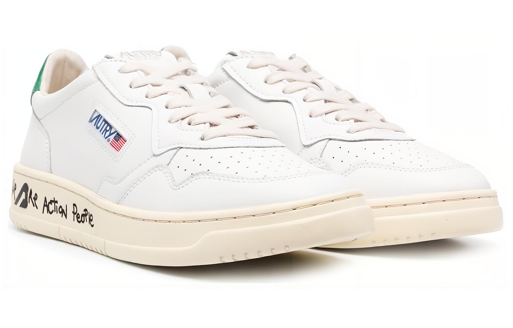 Lookbook AUTRY 皮革低帮运动鞋‘白绿’ AULM-LD08