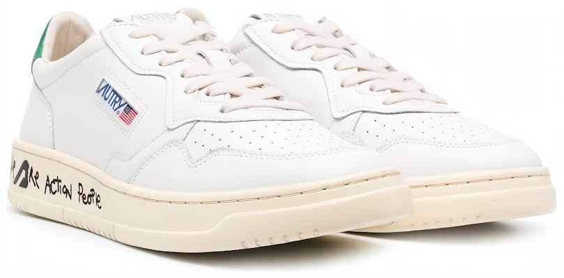 AUTRY Leather Low Top 'White Green' AULM-LD08 Lookbook AUTRY Leather Low Top 'White Green' AULM-LD08