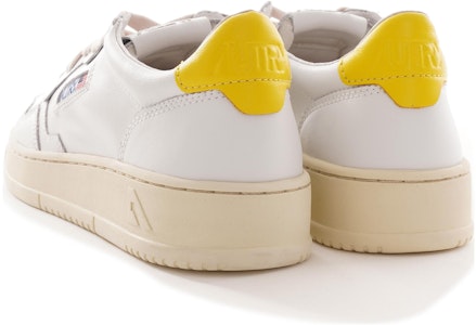 AUTRY 白黄皮革运动鞋 AULM-LL30 Shop AUTRY 白黄皮革运动鞋 AULM-LL30