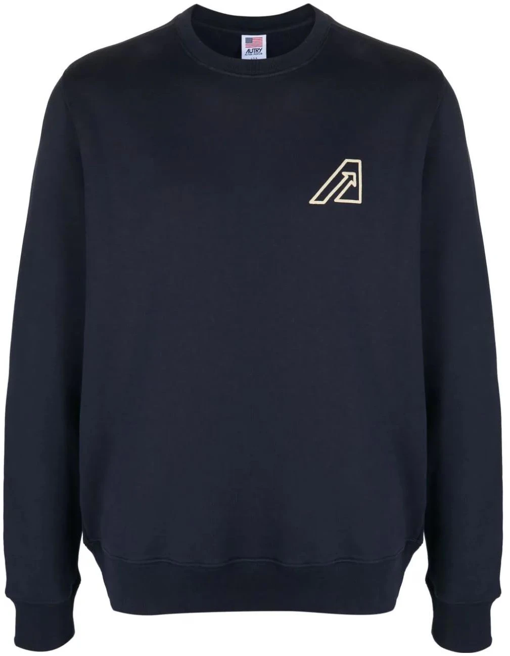 autry-logo-crewneck-sweatshirt-navy-blue-swim-411-b