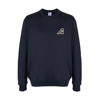 AUTRY Logo Crewneck Sweatshirt Navy Blue SWIM-411B