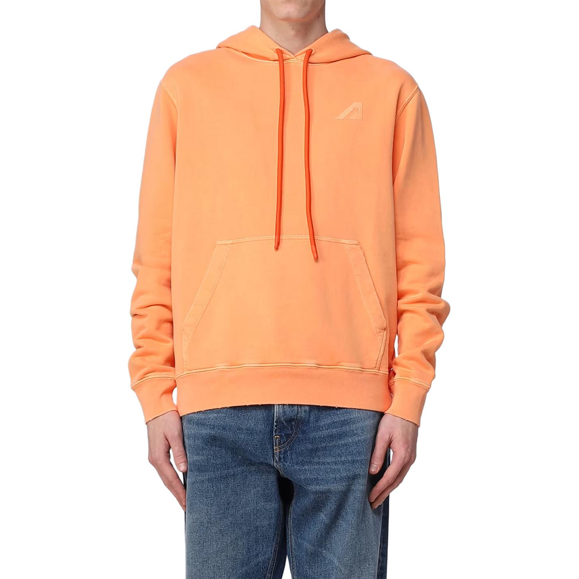 AUTRY Logo Embroidered Orange Pullover Hoodie HOSM2575-376151
