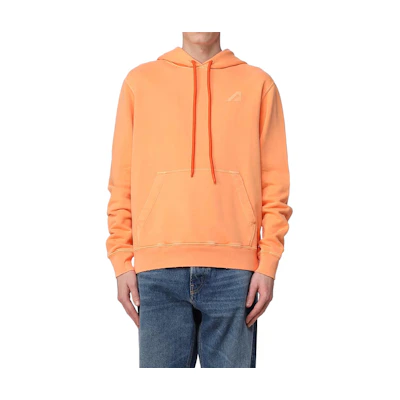 AUTRY Logo Embroidered Orange Pullover Hoodie HOSM2575-376151