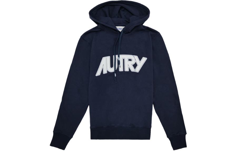 AUTRY Logo Letter Hoodie Blue Long Sleeve Sweatshirt HOPM508B