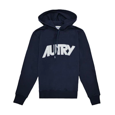 AUTRY Logo Letter Hoodie Blue Long Sleeve Sweatshirt HOPM508B