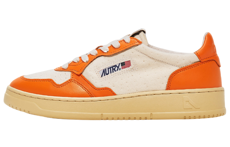 AUTRY Logo Low 'White Orange'