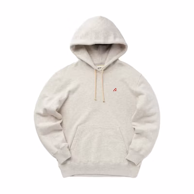 AUTRY Logo Print Loose Fit Hoodie Light Gray HOEM418H