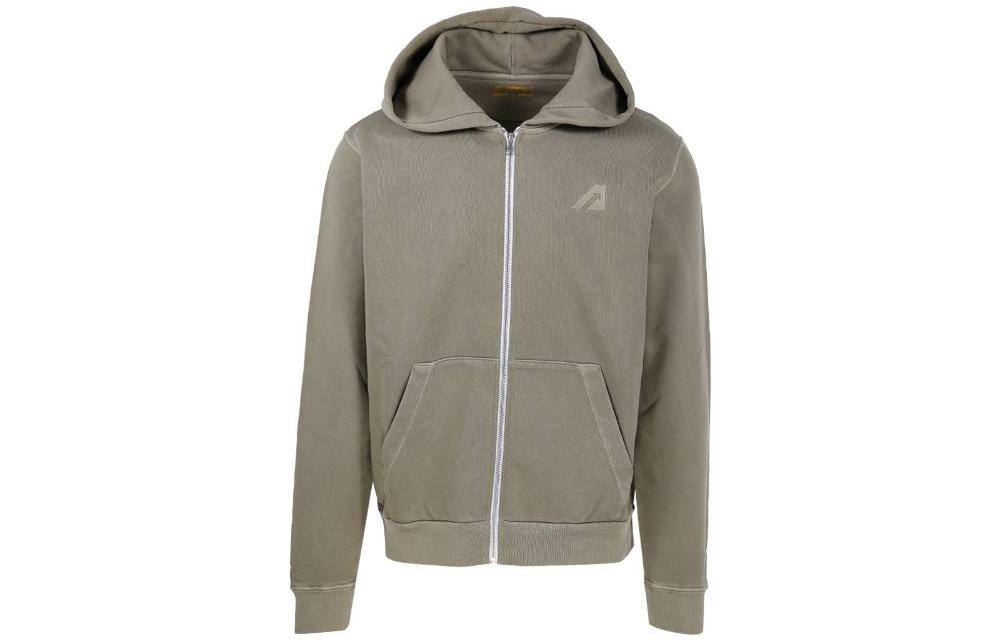 AUTRY Loose Fit Solid Color Zip Hoodie Green HOSM2564