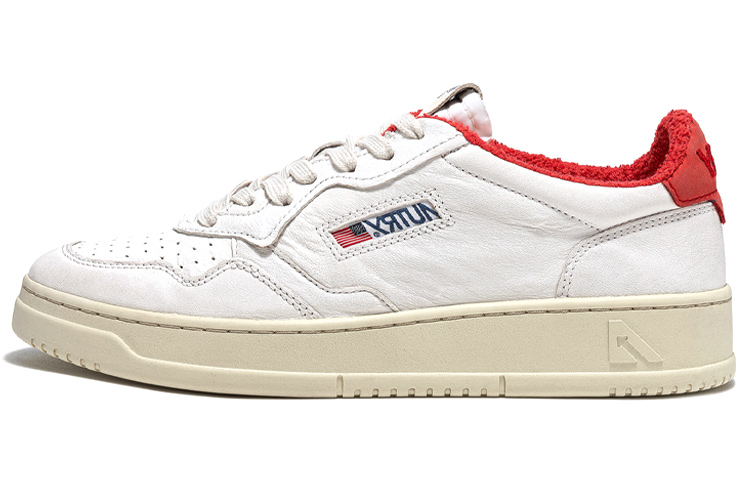 AUTRY Low-Top Lace-Up 'White Red'