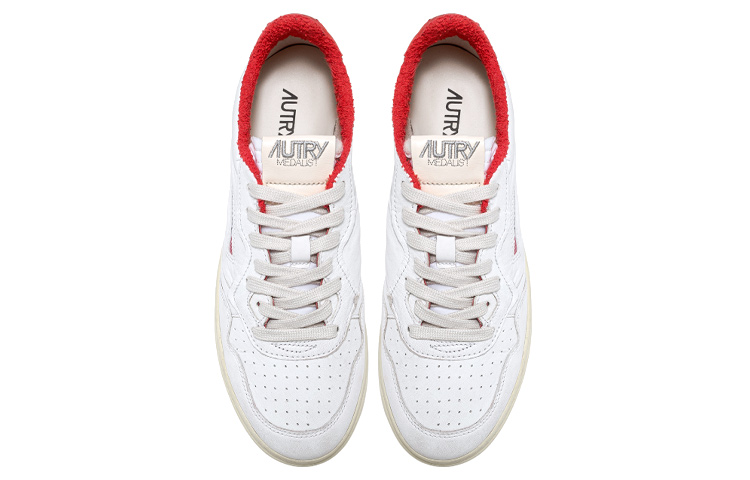AUTRY Low-Top Lace-Up 'White Red' 圖 3