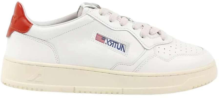 Zapatillas de Cuero Low-Top AUTRY 'Blanco Rojo' AULM-01LO Order Zapatillas de Cuero Low-Top AUTRY 'Blanco Rojo' AULM-01LO