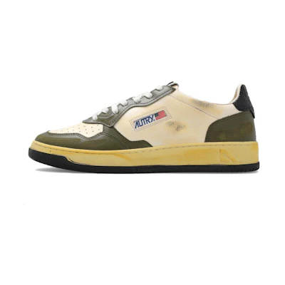 AUTRY Low Top 'Distressed White Green'