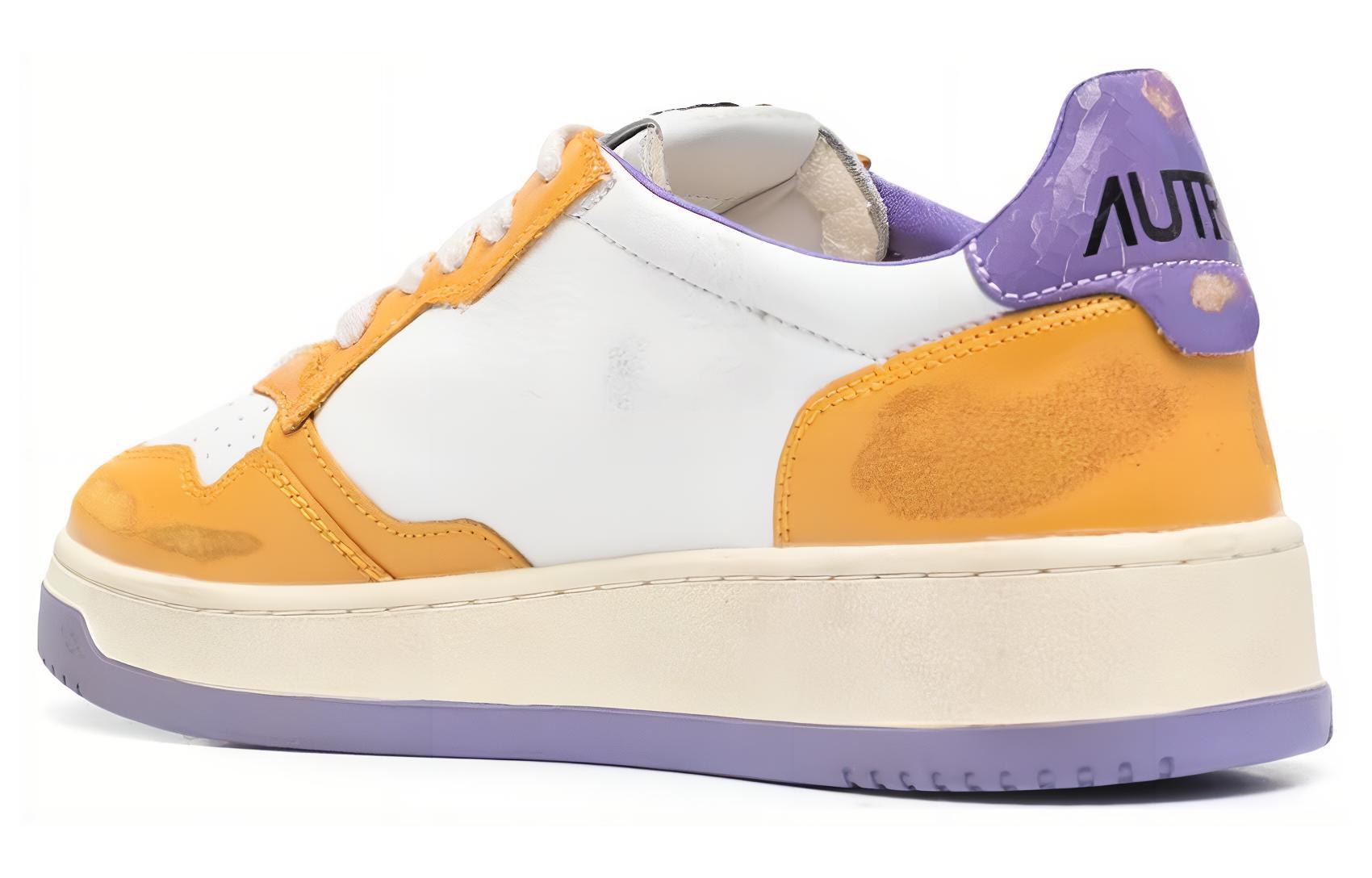 AUTRY Low Top Lace-Up 'Distressed White Yellow' 圖 4