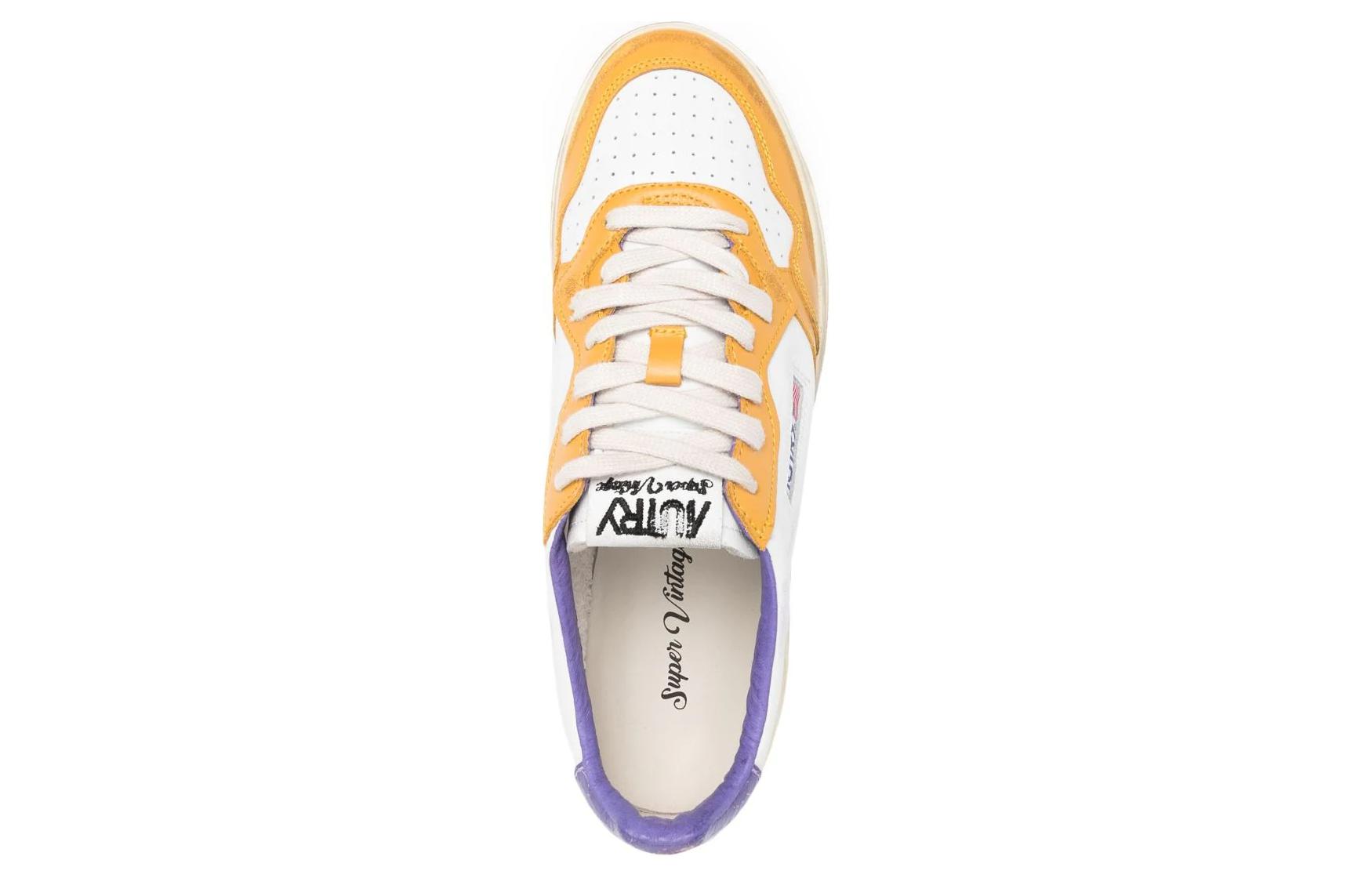 AUTRY Low Top Lace-Up 'Distressed White Yellow' 圖 5