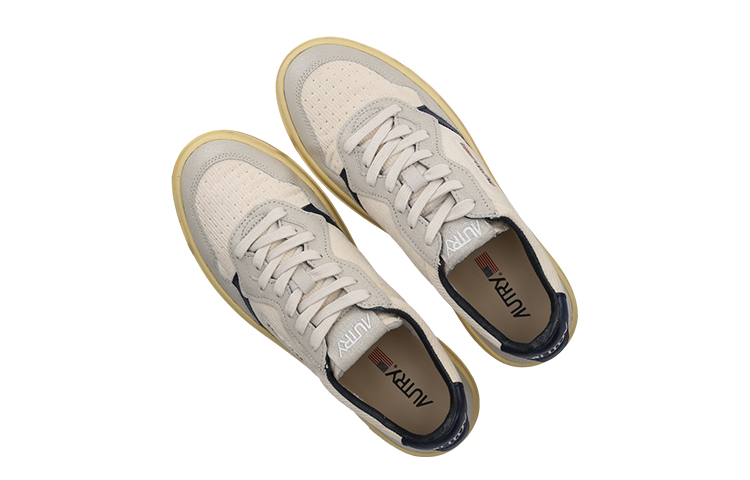 Lookbook AUTRY Low Top Lace-Up 'Beige Black' Kasut Rendah Lelaki-Wanita Beige Hitam AULM-CC05