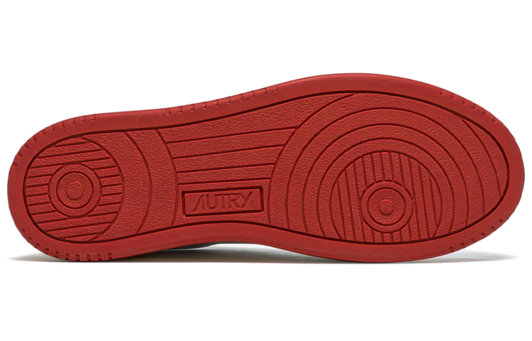 AUTRY Low Top Leather Sneaker 'White Red' 圖 4