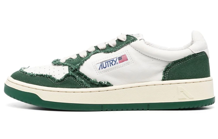 AUTRY Medalist Canvas-Panelled 'White Green'