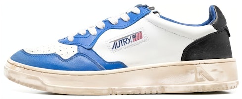AUTRY Medalist Leather Low 'Distressed White Black Azure' AVLM-SV10 AUTRY Medalist Leather Low 'Distressed White Black Azure' AVLM-SV10