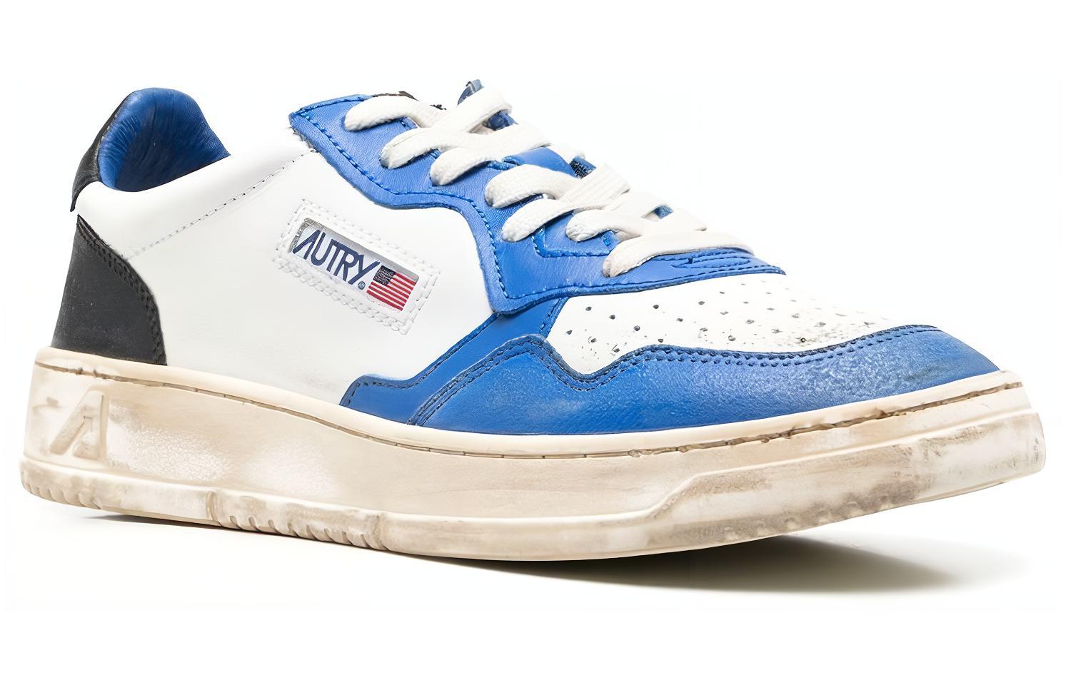 Order AUTRY Medalist Low de Cuero 'Blanco Desgastado Negro Azul' AVLM-SV10