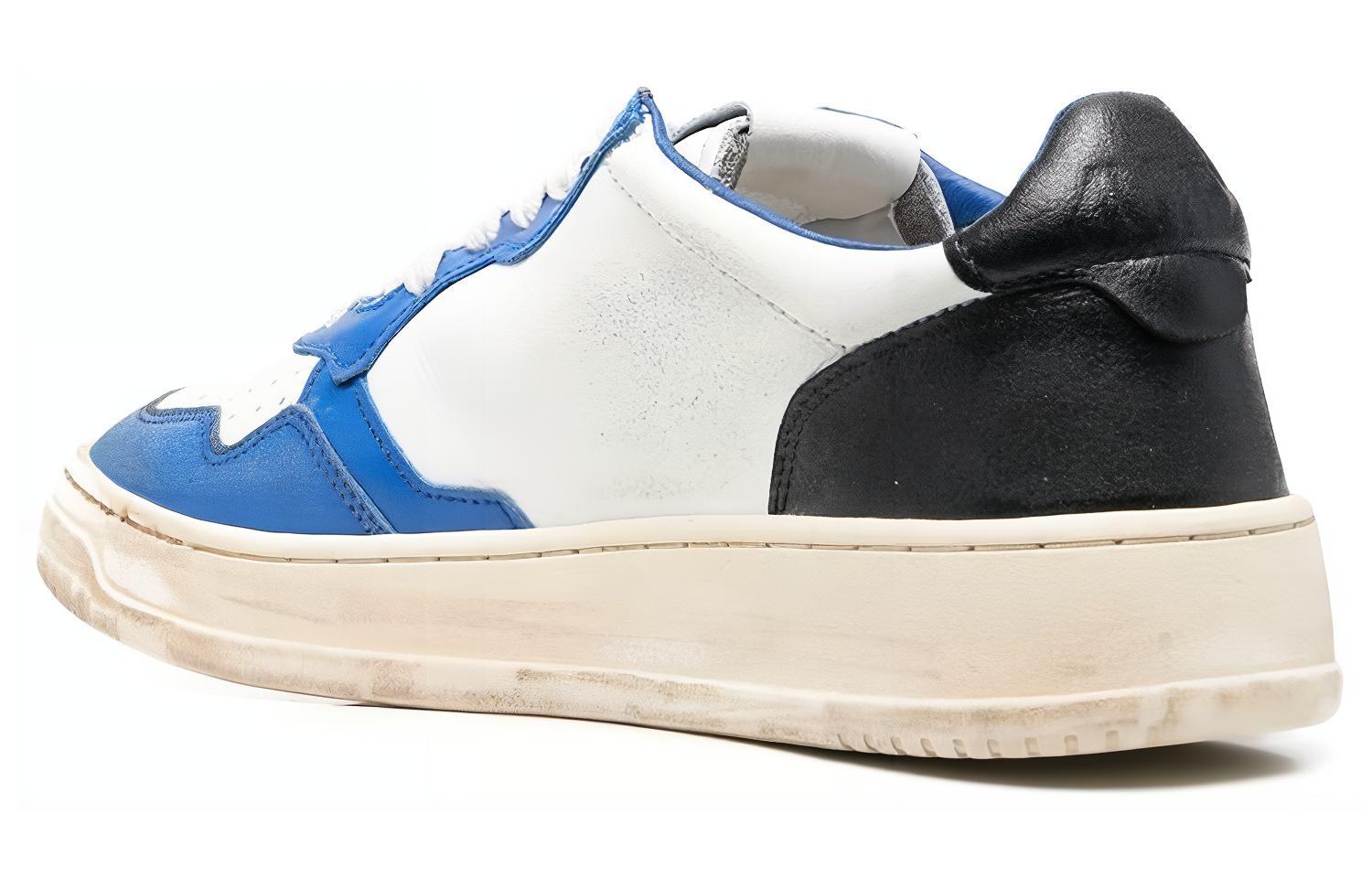 Lookbook AUTRY Medalist Low de Cuero 'Blanco Desgastado Negro Azul' AVLM-SV10