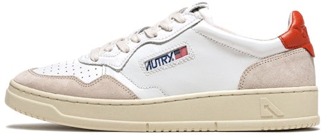 AUTRY Medalist Leather Low 'Suede White Orange' AULM-LS45 AUTRY Medalist Leather Low 'Suede White Orange' AULM-LS45