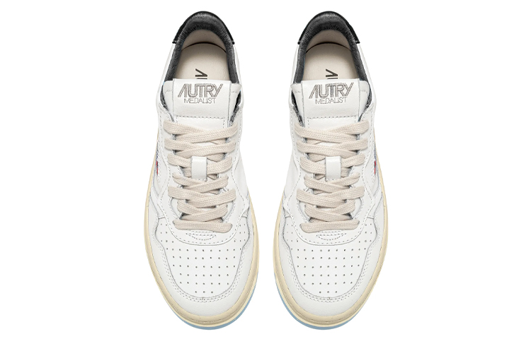 Lookbook AUTRY Medalist Leather Low 'Blanco Negro' AULM-BB43