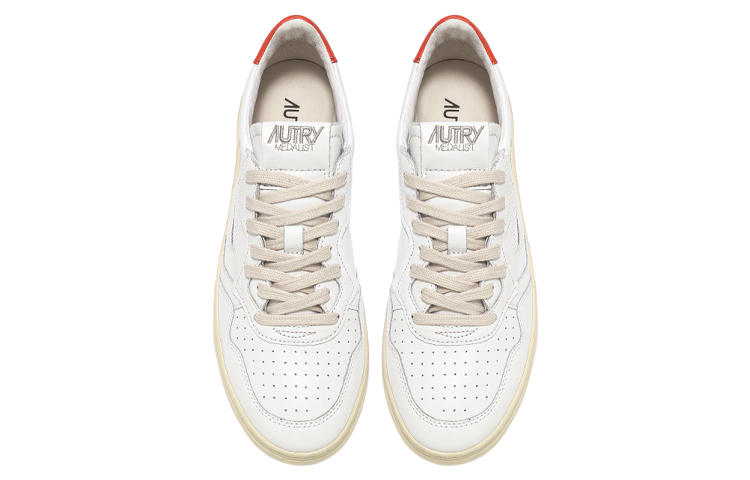 Lookbook AUTRY Medalist 皮革低帮 '白橙' AULM-LL24