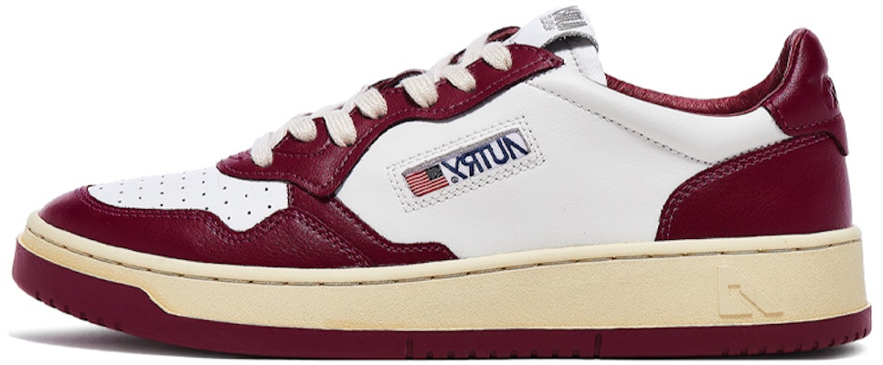 AUTRY Medalist Leather Low Burgundy White AULM-WB13 Buy AUTRY Medalist Leather Low Burgundy White AULM-WB13