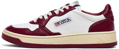 AUTRY Medalist Leather Low Burgundy White AULM-WB13 AUTRY Medalist Leather Low Burgundy White AULM-WB13