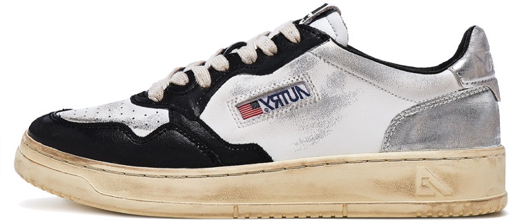 autry-medalist-leather-low-distressed-white-black-silver-avlm-sv-11