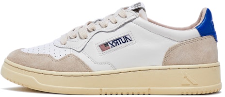AUTRY Medalist Leather Suede Low White Azure Beige AULM-LS49 AUTRY Medalist Leather Suede Low White Azure Beige AULM-LS49