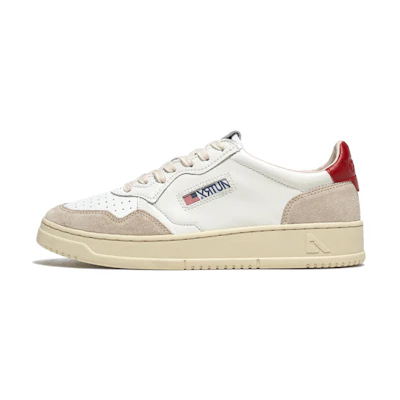 AUTRY Medalist Low 'White Suede Red'