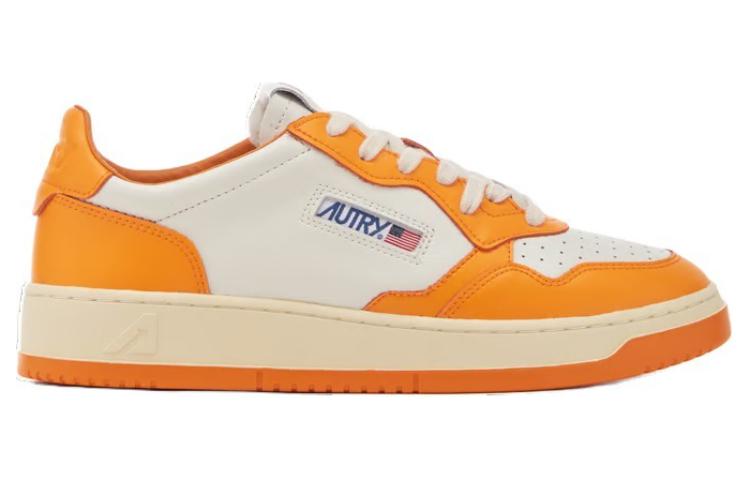 Order AUTRY Medalist 皮革 圓頭繫帶厚底 低筒 板鞋 男款 橙色