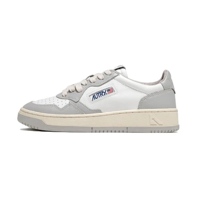 AUTRY Medalist Low Leather 'Grey White'
