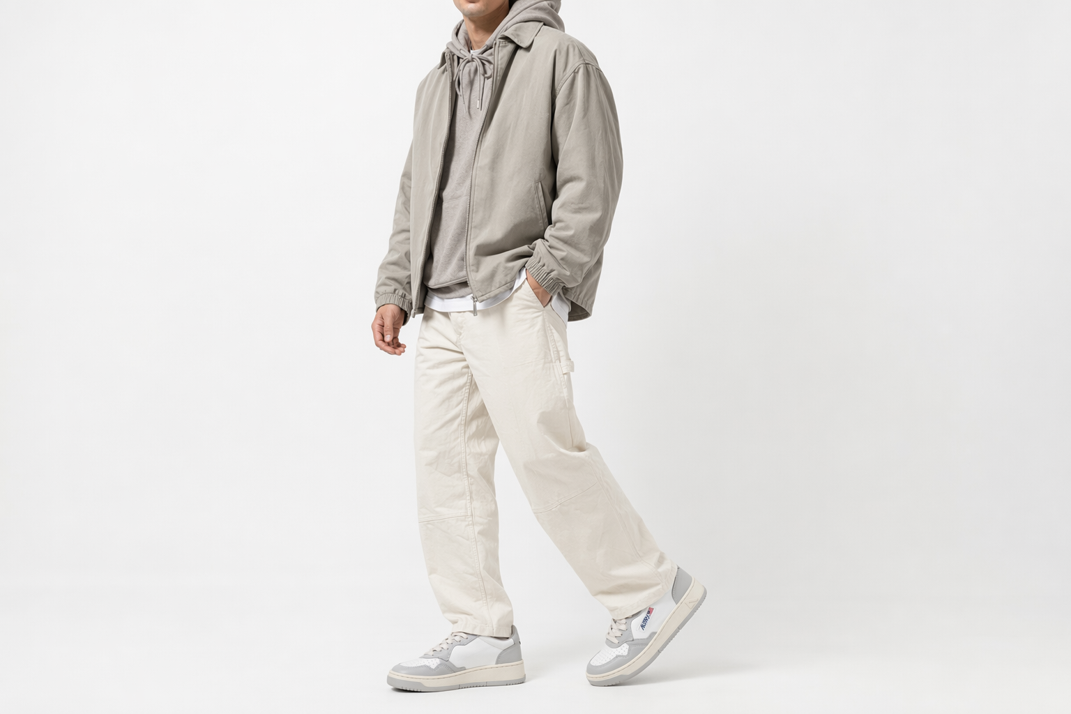 Order AUTRY Medalist Low Leather 'Grey White' AULM-WB10