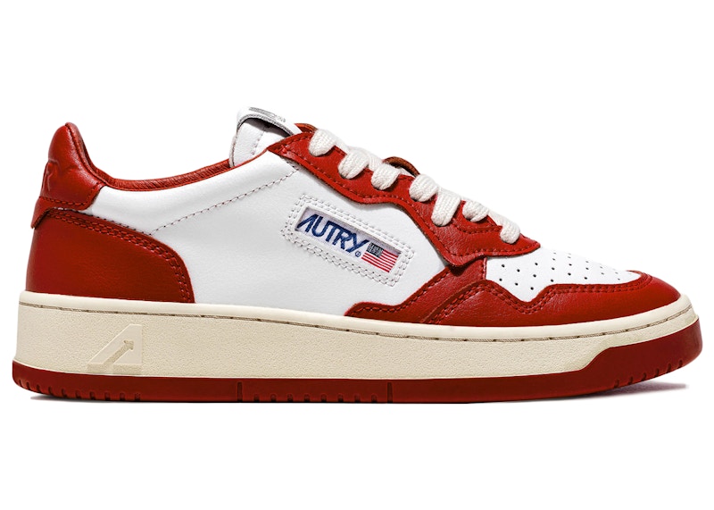 AUTRY Medalist Low Leather 'Red White' AULM-WB02